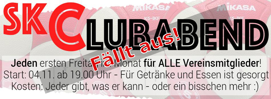 Clubabend fällt aus!