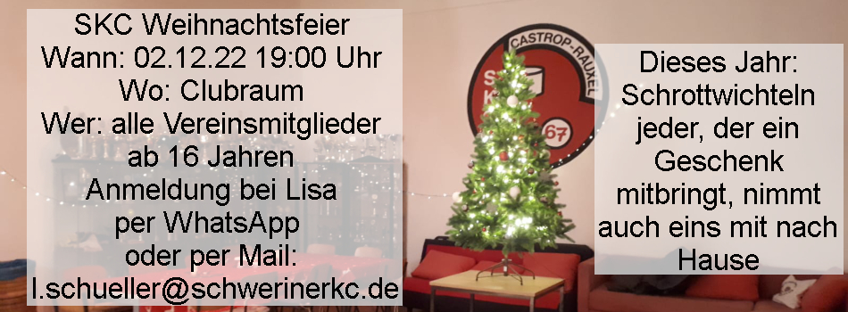 Save the Date - SKC Weihnachtsfeier